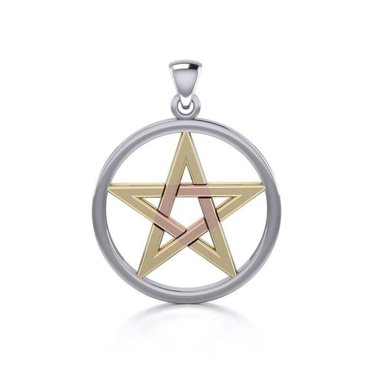 Pentacle Three Tone Pendant OTP089