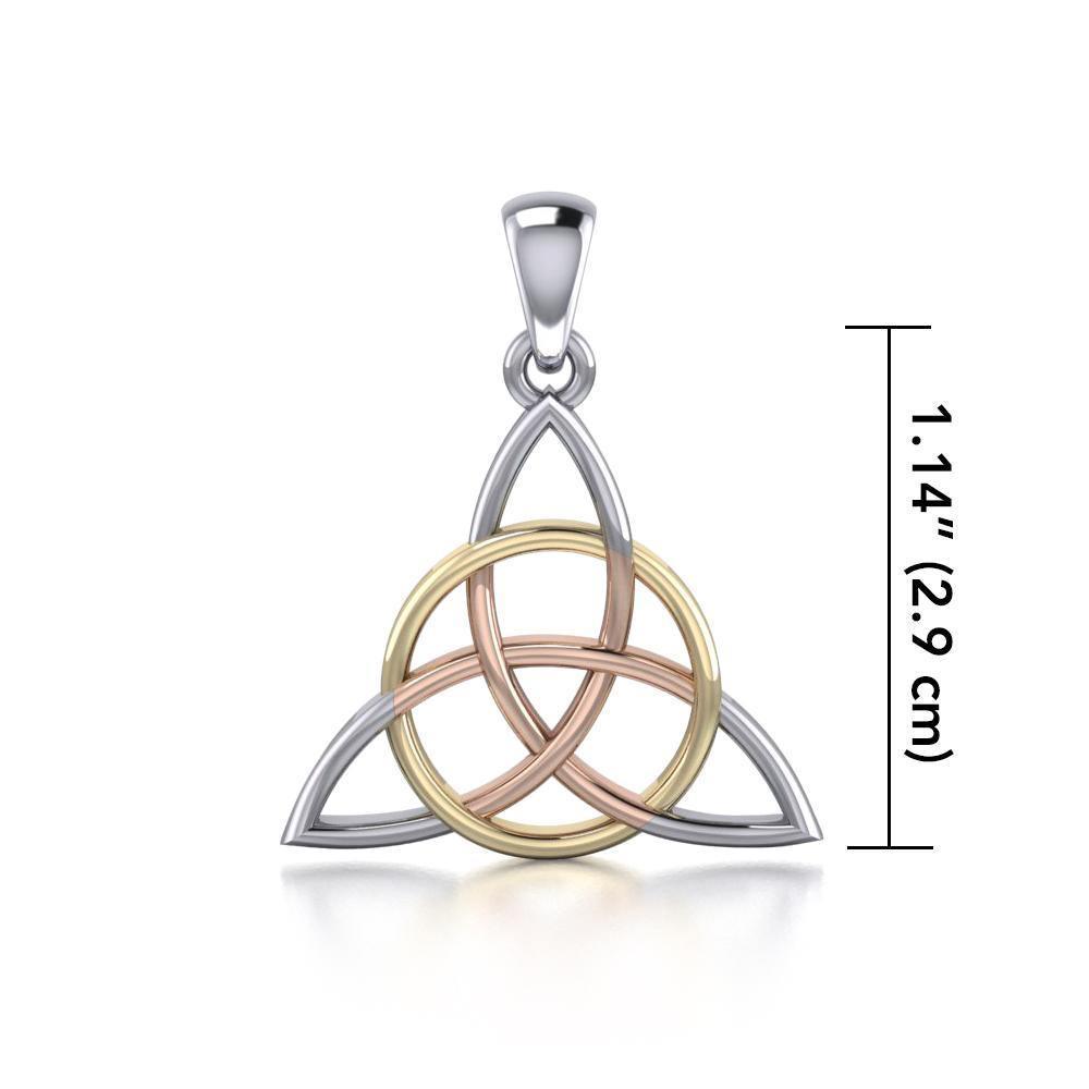 The Divine Power of the Triquetra ~ Sterling Three Tone Pendant OTP3378