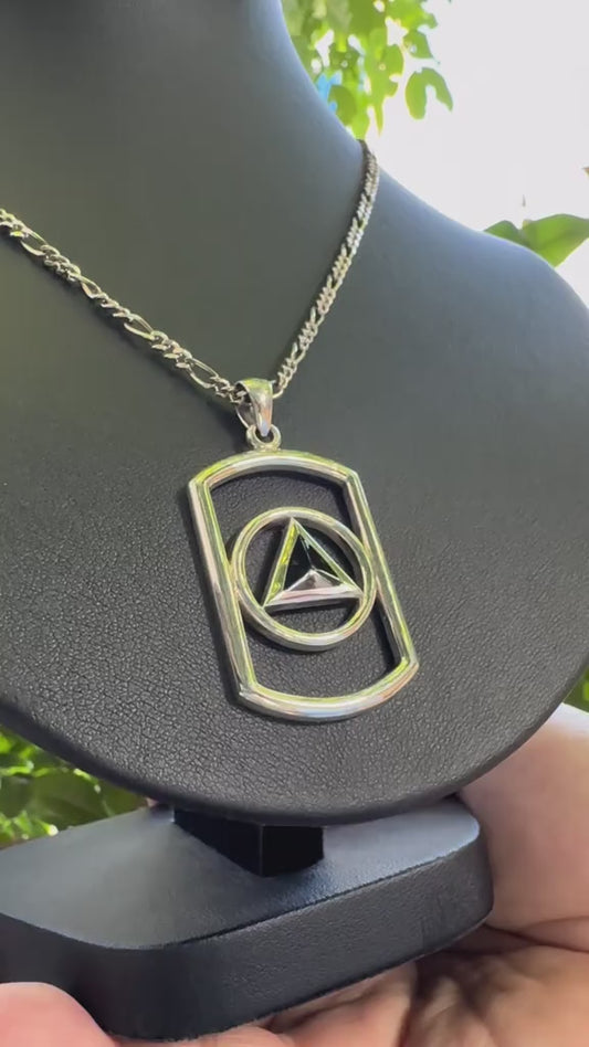 Recovery Silver Pendant with Stone TPD6048