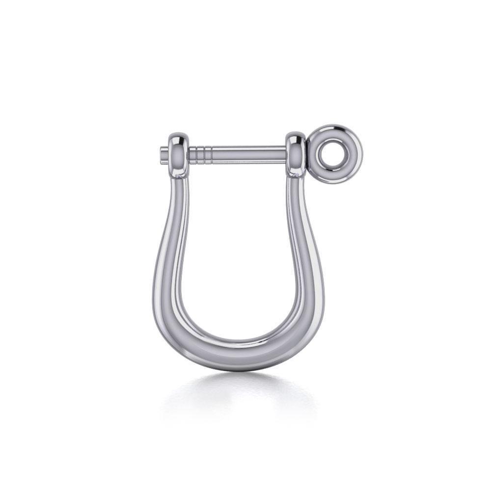 Keep your shackle firm and strong ~ Sterling Silver Post Earrings SE137