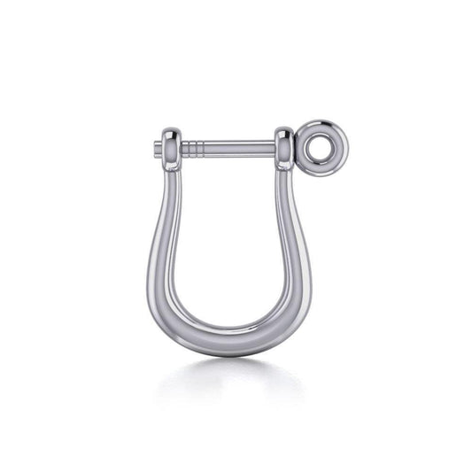 Keep your shackle firm and strong ~ Sterling Silver Post Earrings SE137