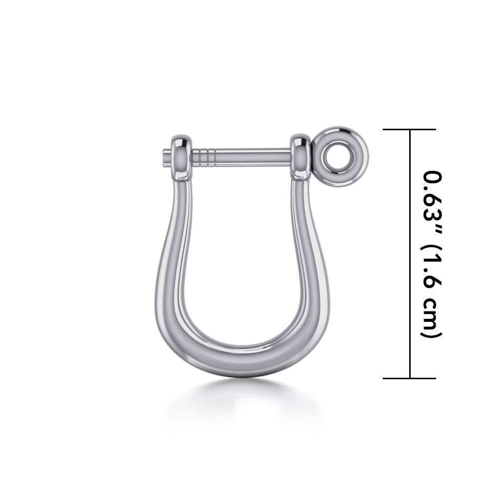 Keep your shackle firm and strong ~ Sterling Silver Post Earrings SE137