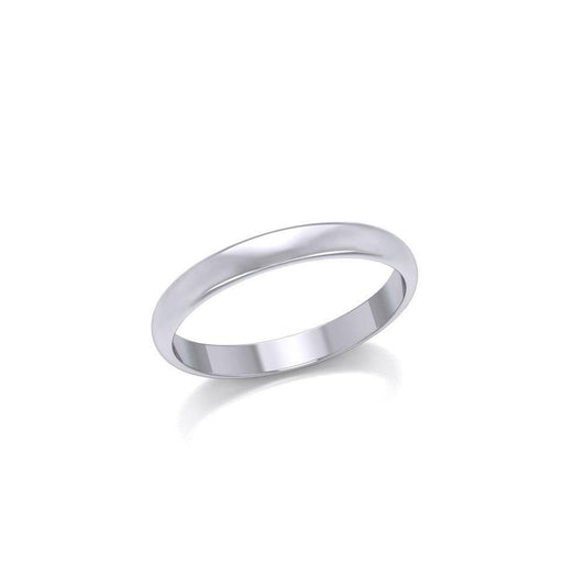 Smooth Silver Band Thin Ring SM149