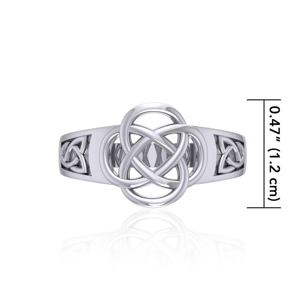 The world in endless connection ~ Sterling Silver Celtic Knotwork Ring SM230