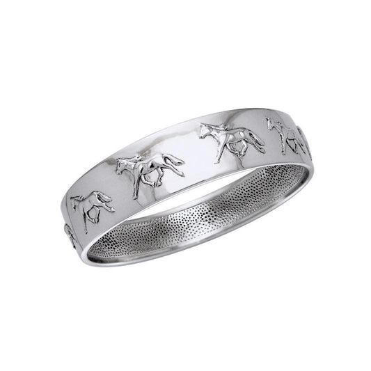 Palouse Horse Silver Bangle TBA058