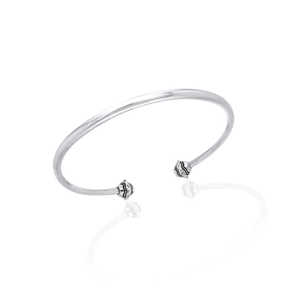 Justify For Bead Sterling Silver Cuff Bracelet TBA073