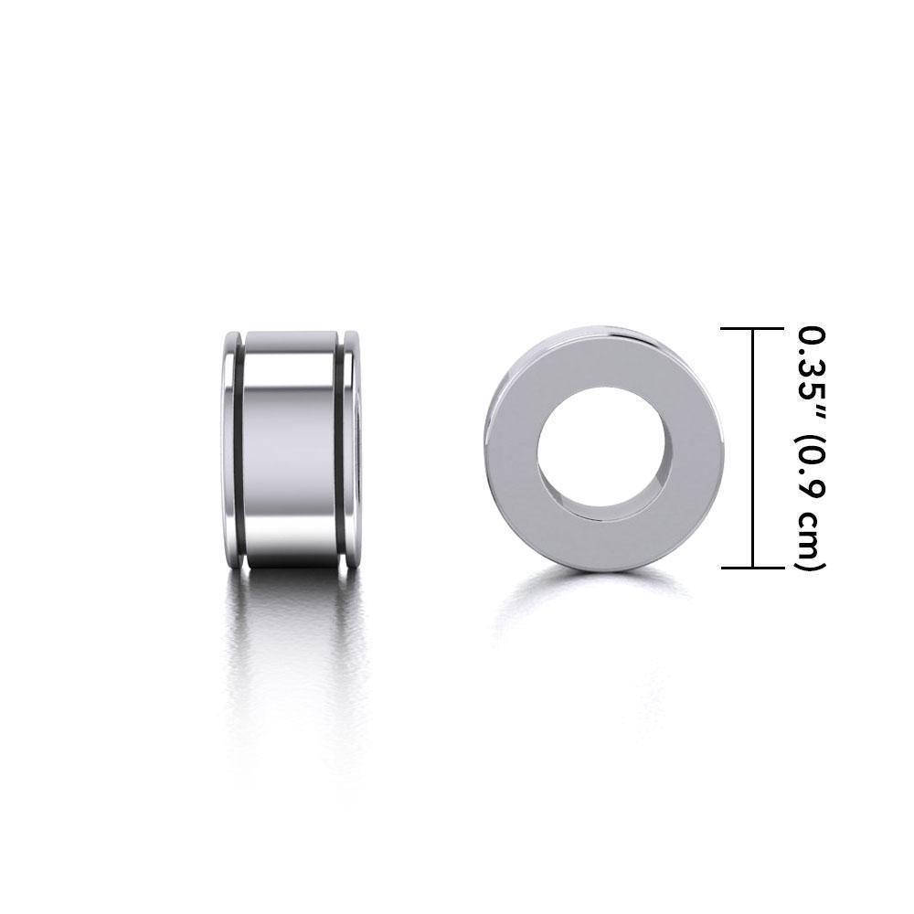 Grooved Silver Bead TBD012