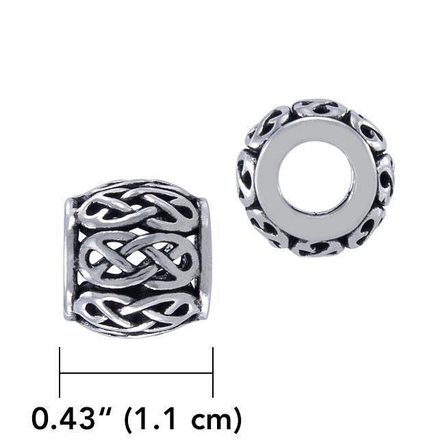 Celtic Knotwork Infinity Sterling Silver Bead TBD198
