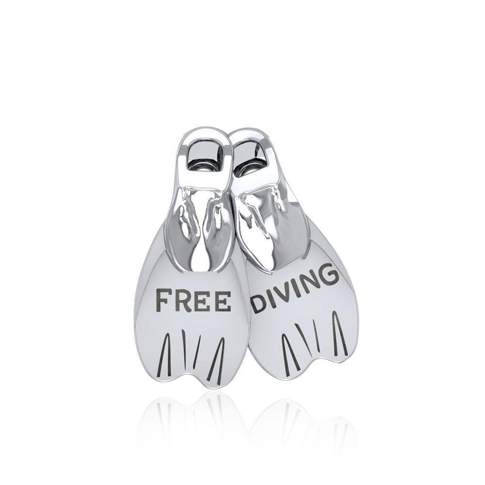 Dive Fins Sterling Silver Bead TBD351