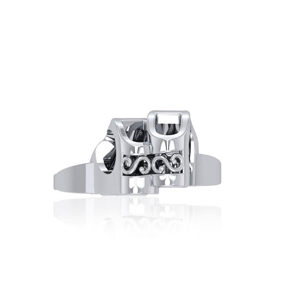 Dive Fins Sterling Silver Bead TBD351