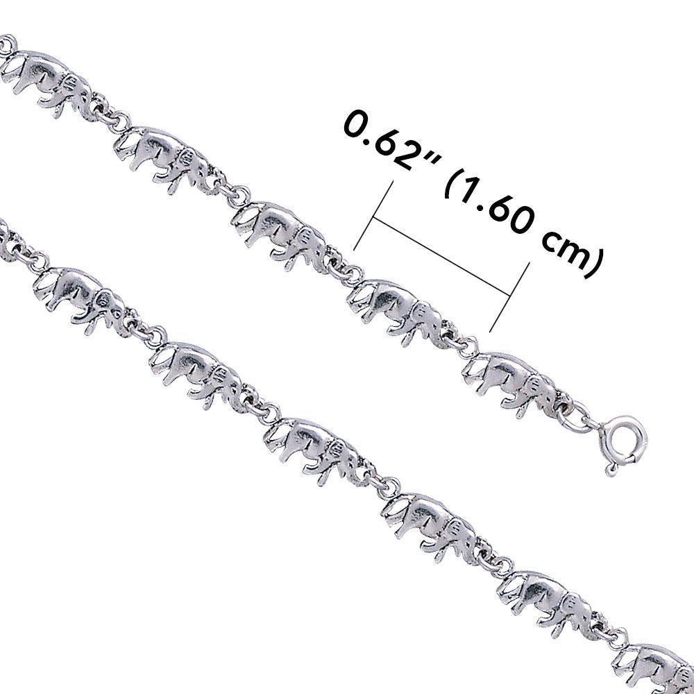 Elephant Link Silver Bracelet TBG055