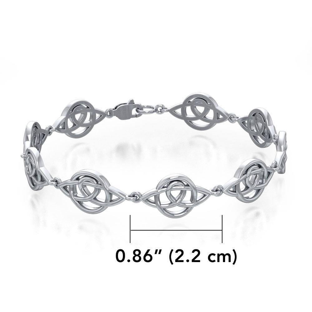 Celtic Trinity Knot Silver Bracelet TBG083