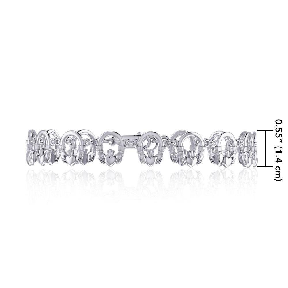Irish Claddagh Silver Bracelet TBG164
