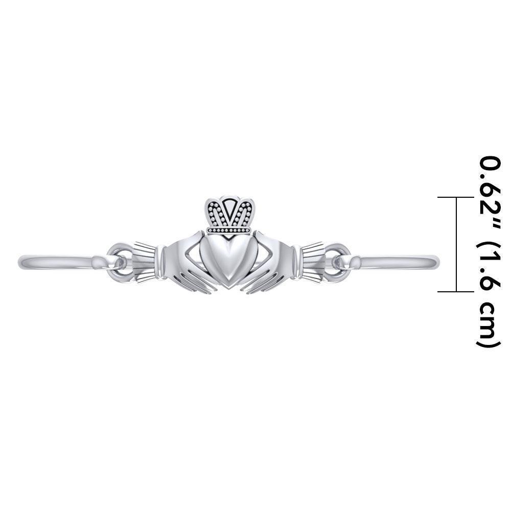 Irish Claddagh Silver Spring Lock Bracelet TBG273