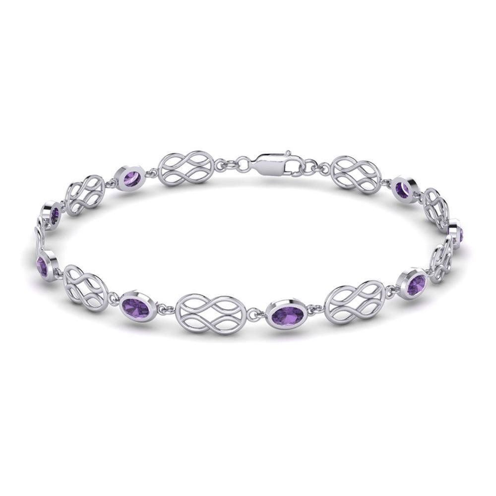 A lifetime Celtic Knotwork inspiration ~ Sterling Silver Bracelet Jewelry with Gemstone TBG311