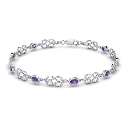 A lifetime Celtic Knotwork inspiration ~ Sterling Silver Bracelet Jewelry with Gemstone TBG311