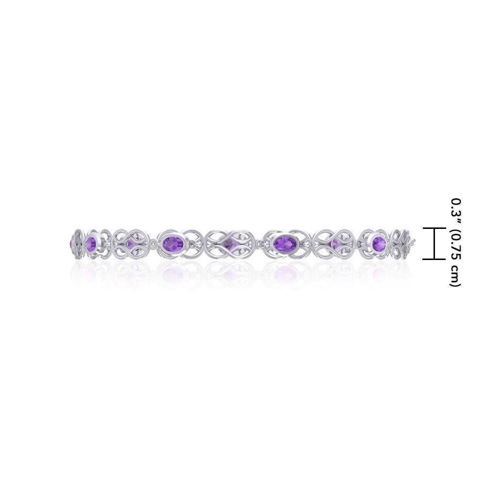 A lifetime Celtic Knotwork inspiration ~ Sterling Silver Bracelet Jewelry with Gemstone TBG311