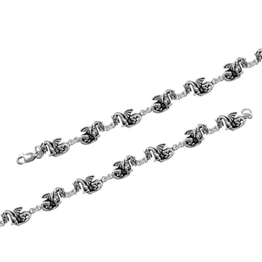 Fantasy Dragon Silver Bracelet TBG409