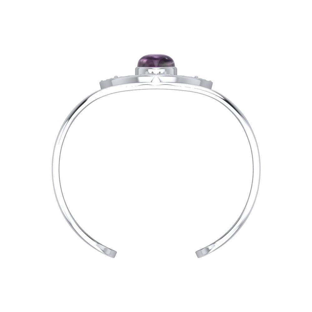 Silver and Gemstone Chalice Well Cuff TBG734