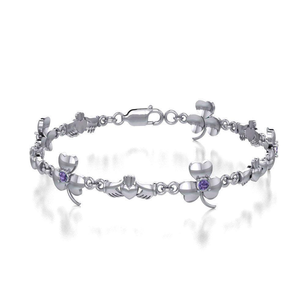 Celtic Irish Claddagh Link Bracelet TBL085
