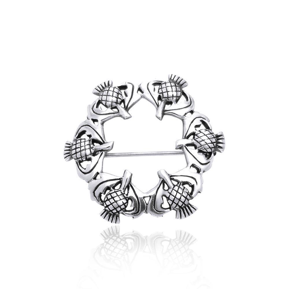Wear the Scottish pride ~ Sterling Silver Thistle Pin TBR193