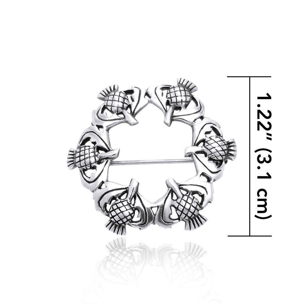 Wear the Scottish pride ~ Sterling Silver Thistle Pin TBR193