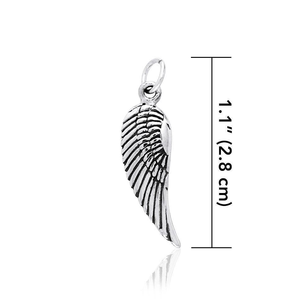 Angel Wing Silver Charm TCM309