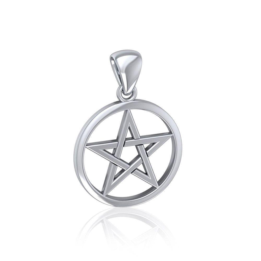 Pentacle Sterling Silver Charm Pendant TP355
