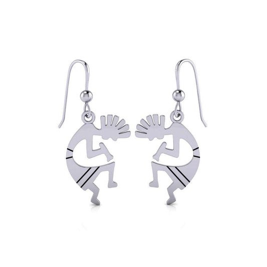 Kokopelli Silver Earrings TE095