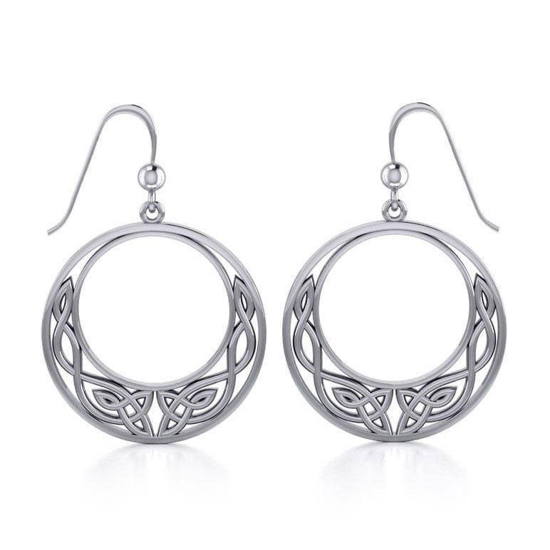 Celtic Moon Sterling Silver Earrings TE101