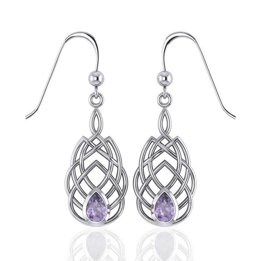 Celtic Knotwork Silver Earrings TE107