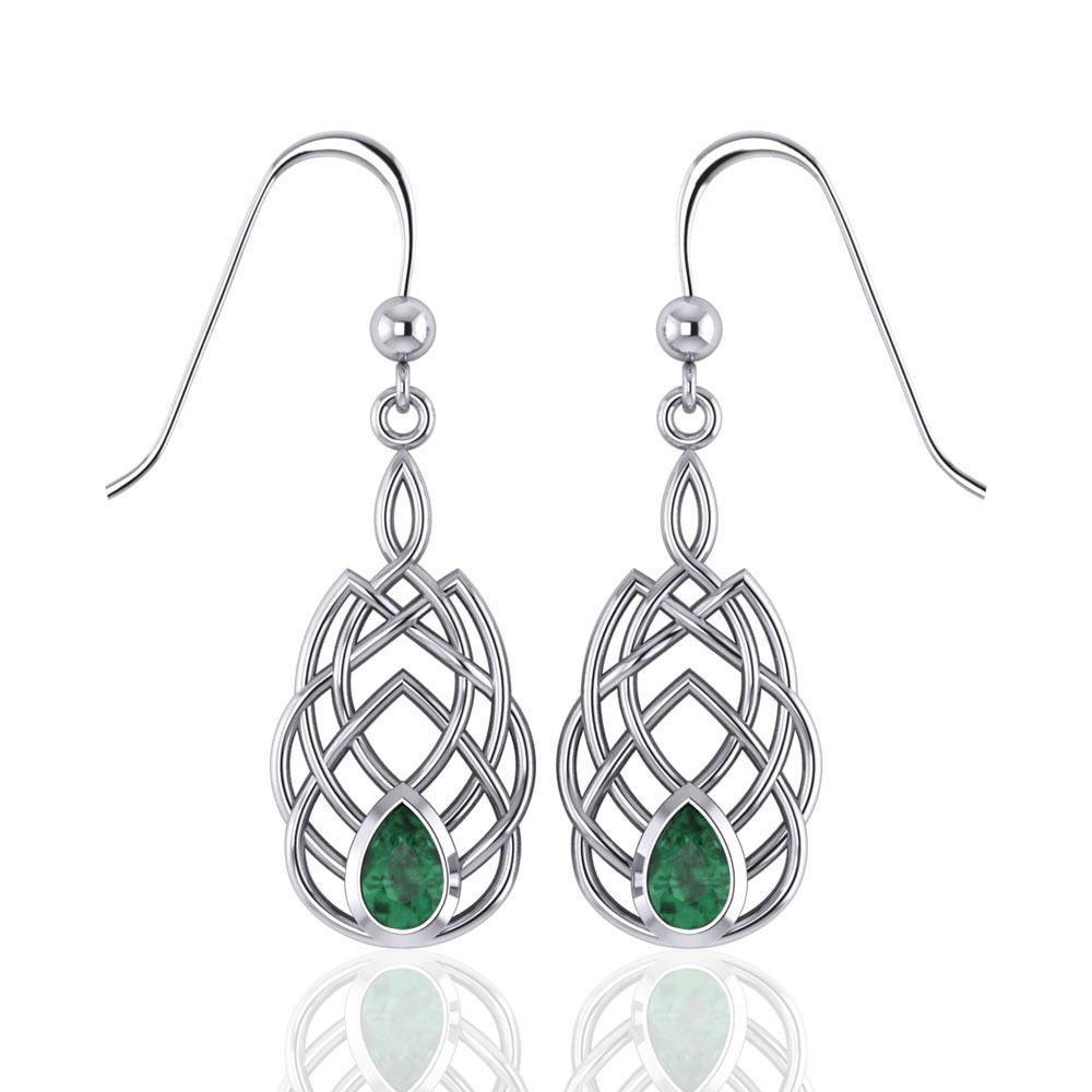 Celtic Knotwork Silver Earrings TE107