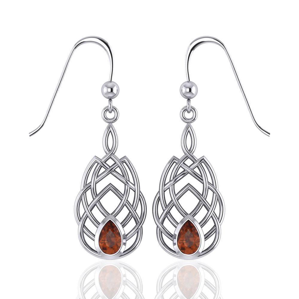 Celtic Knotwork Silver Earrings TE107