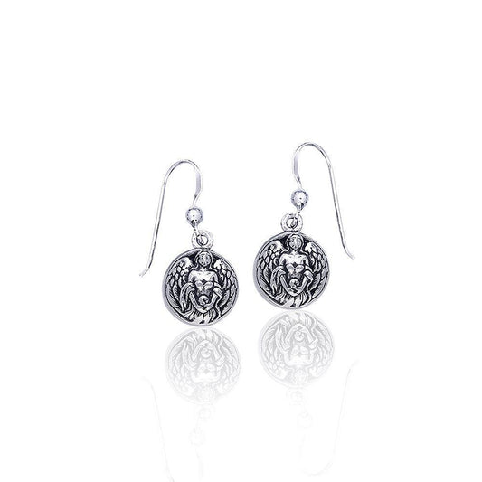 Hollow Ball Angel Wings Sterling Silver Dangle Earrings TE2676