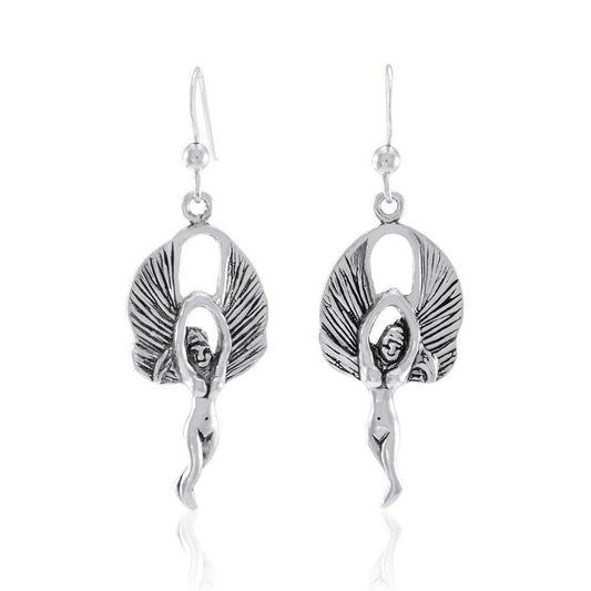 Flying Angel Sterling Silver Earrings TE280