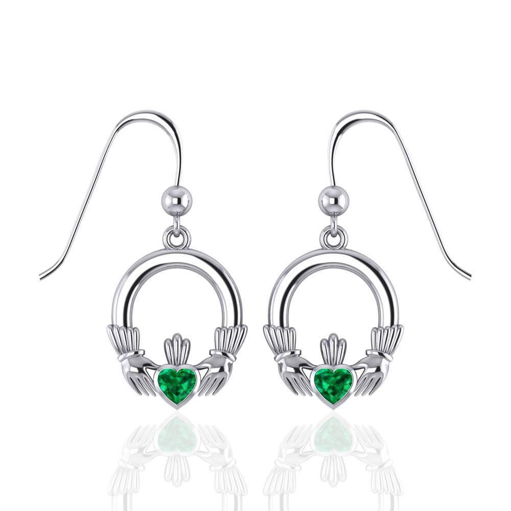 The Joy of Love, Friendship and Loyalty ~ Irish Claddagh Silver Earrings TE853