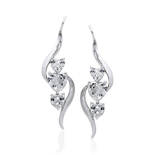 3 Heart Gemstone Earrings TER1188