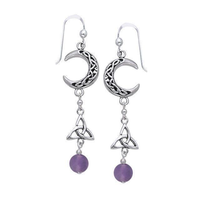 Celtic Knotwork Silver Triquetra Trinity Knot Earrings TER155