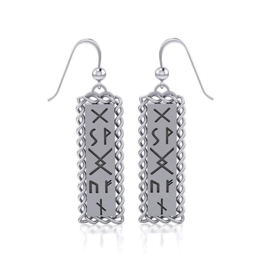 Runes of Woden Sterling Silver Earrings TER1684