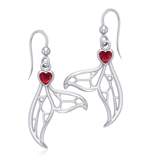 Window to Universe Whale Tail Sterling Silver Earrings TER1685
