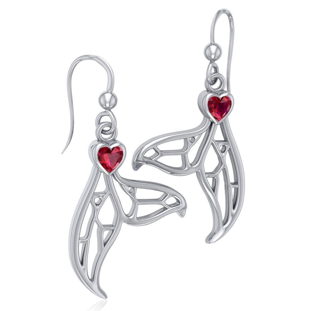 Window to Universe Whale Tail Sterling Silver Earrings TER1685