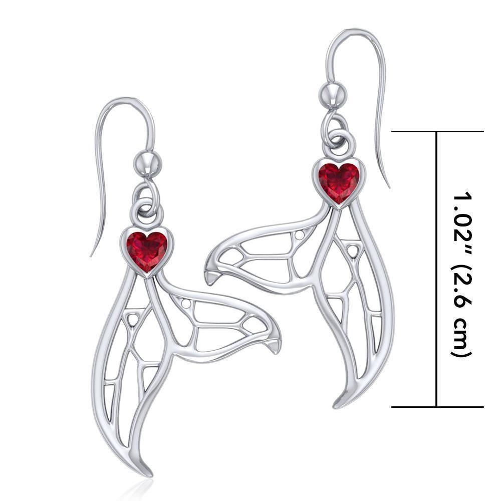 Window to Universe Whale Tail Sterling Silver Earrings TER1685