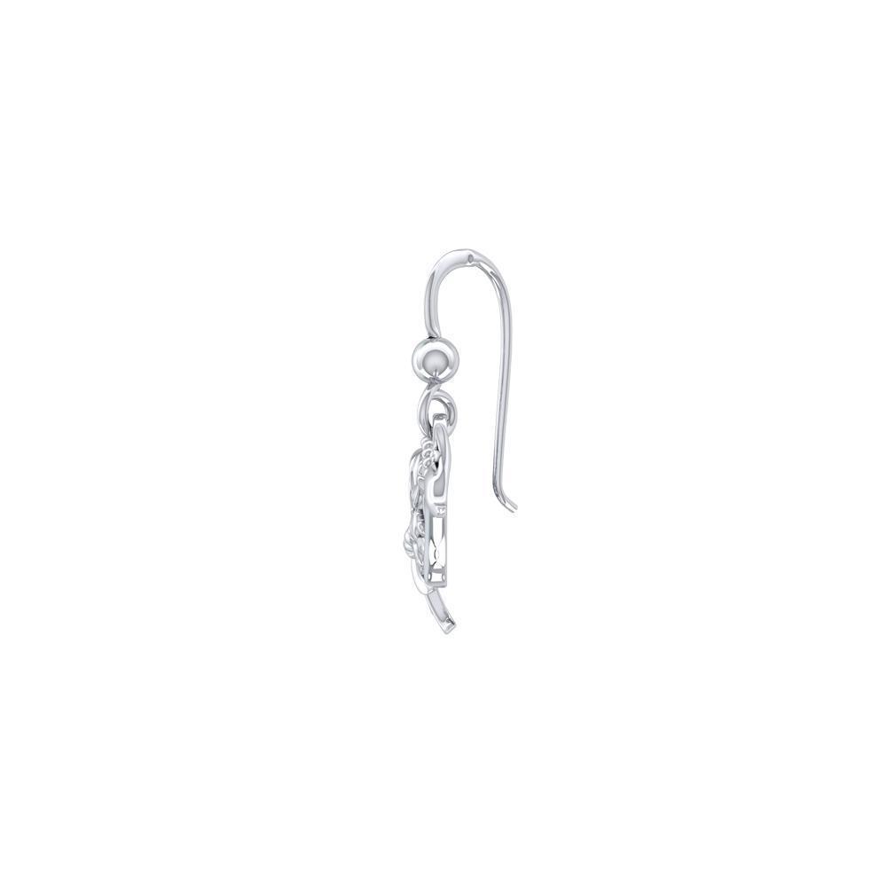 Tranquil guardians of the sea ~ Sterling Silver Whale Filigree Hook Earrings Jewelry TER1711