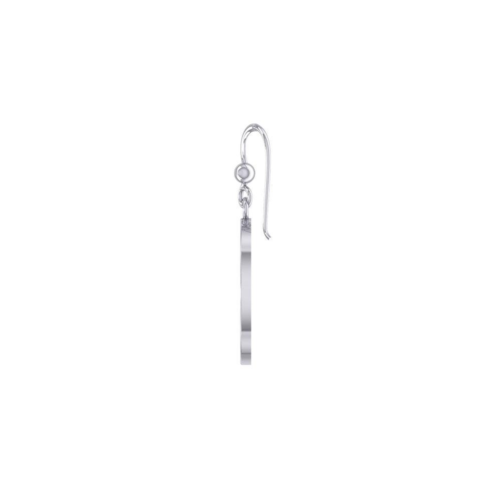 Sterling Silver Horseshoe with Lucky Number Snake Earrings TER1724
