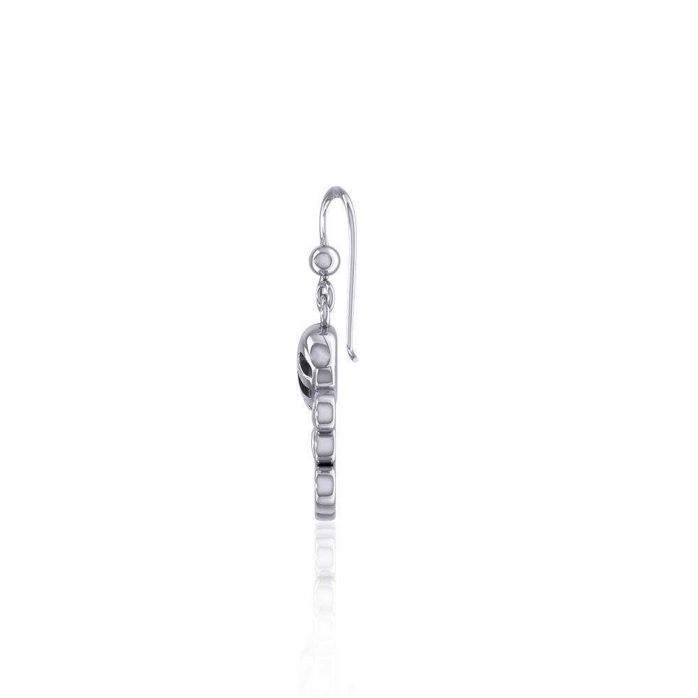 Jellyfish with Celtic Tail Silver Earrings TER1734