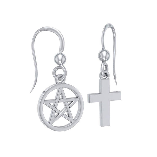 Pentacle & Cross Earrings TER202