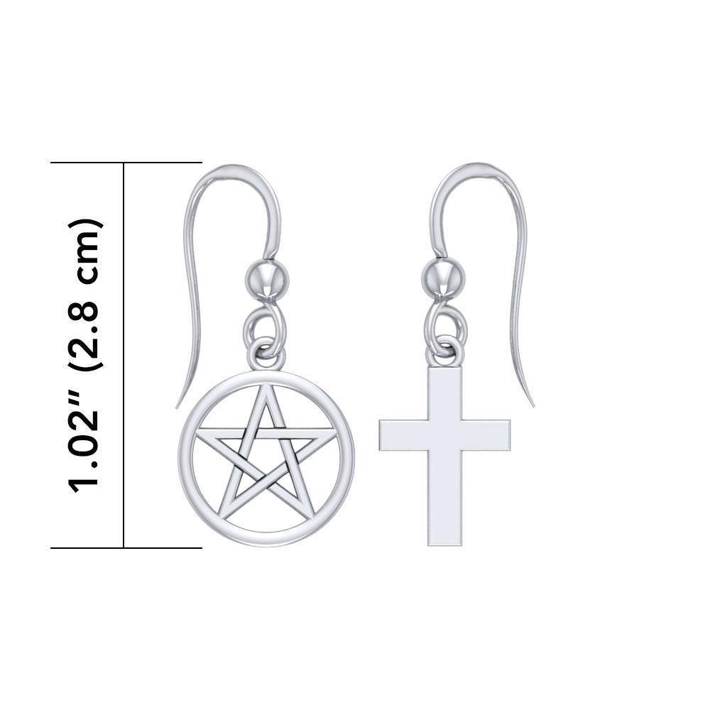 Pentacle & Cross Earrings TER202