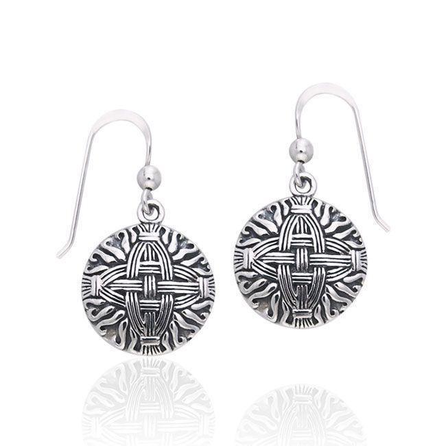 Celtic Cross of St. Brigid Silver Earrings TER209