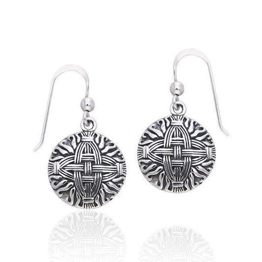 Celtic Cross of St. Brigid Silver Earrings TER209
