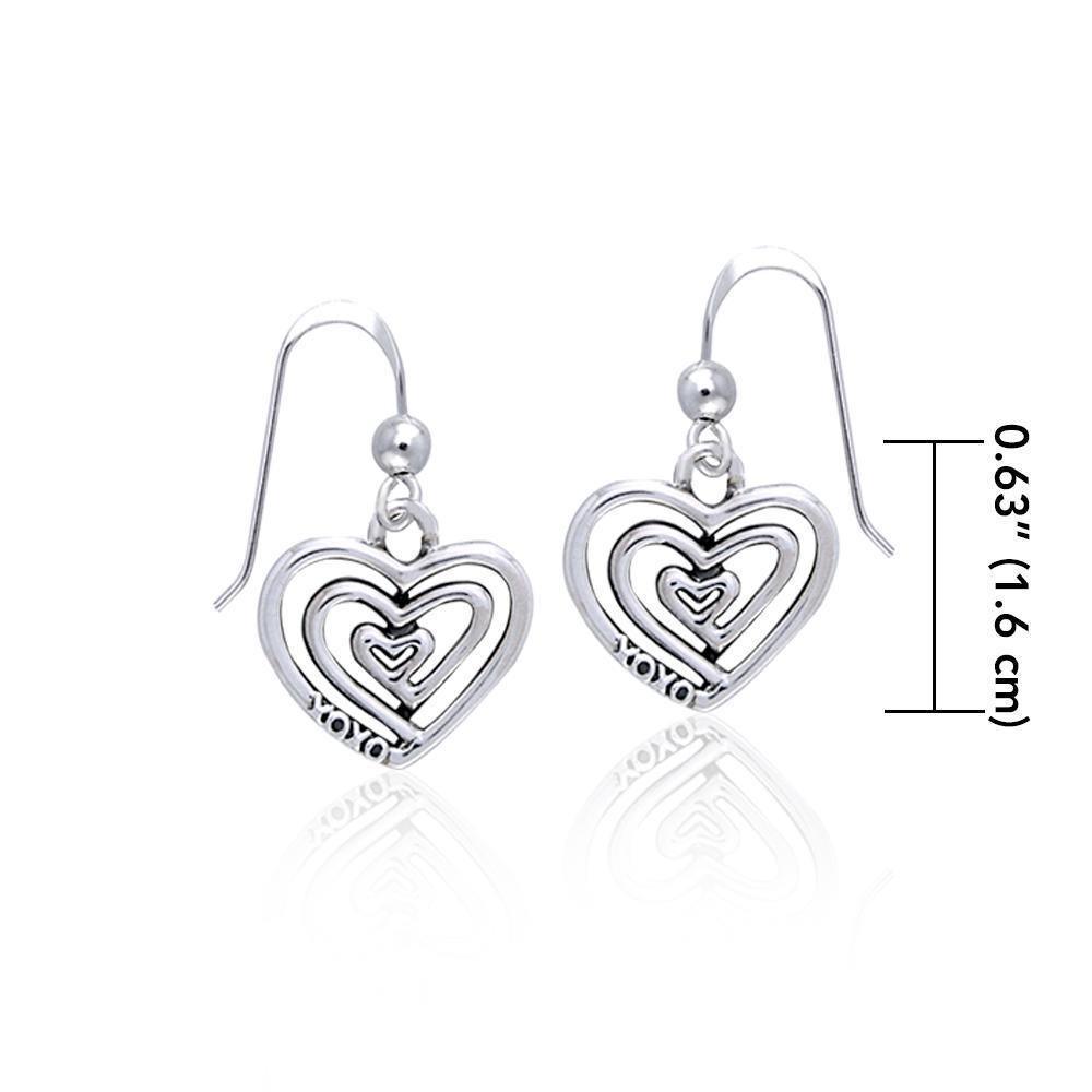 Full of Spiral Hearts ~ Sterling Silver Jewelry Earrings TER915
